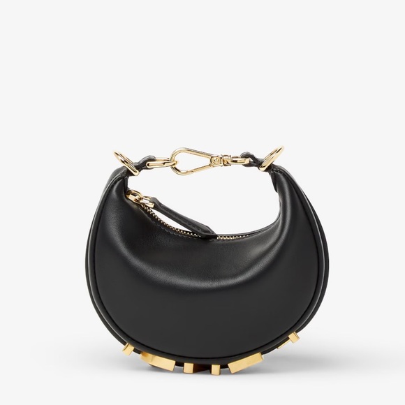 Fendigraphy Nano Black Bag with Gold Lettering - Picture 8 of 9